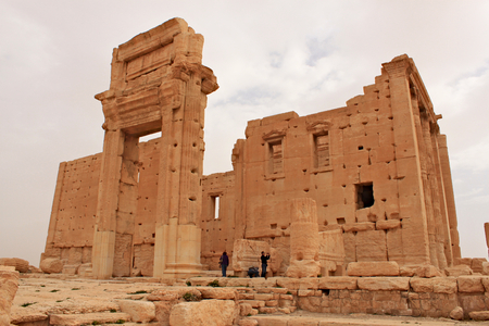Temple of Bel. Ruins of the ancient city of Palmyra on syrian desert (shortly before the war)のeditorial素材