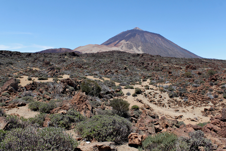 Mount Teide - is a volcano on Tenerife in the Canary Islands. Its 3,718-metre summit is the highest point in Spain and the highest point above sea level in the islands of the Atlantic.の写真素材