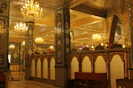 Lebanon, Baalbek; February 14th 2011 - The shrine of Sayyida Khawla, the daughter of Imam Hussein and great granddaughter of Prophet Muhammad, is a religious tourist attraction which greets you at the southern entrance of the city of the sun, Baalbek, whiのeditorial素材