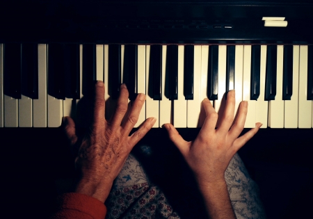 Playing the pianoの素材
