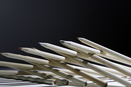 Pencils built like a stadiumの写真素材