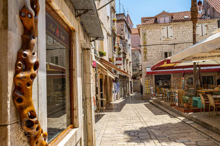 Trogir Croatia - 06.07.2020 View of the old city of Trogirのeditorial素材