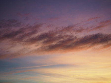Purple sky.