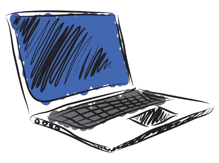 laptop computer illustrationのイラスト素材