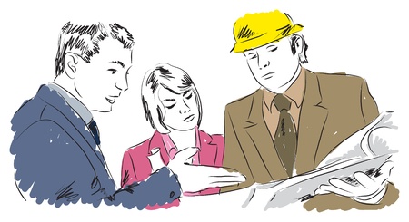 architects 3 illustrationのイラスト素材