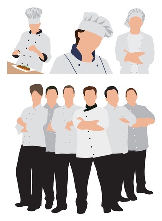 chefs illustrationのイラスト素材