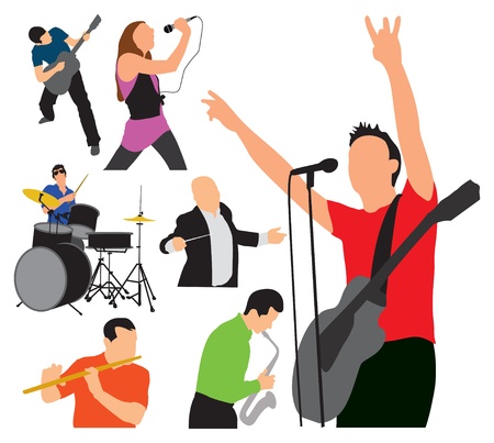 ARTISTIC EXPRESSIONS music illustrationのイラスト素材