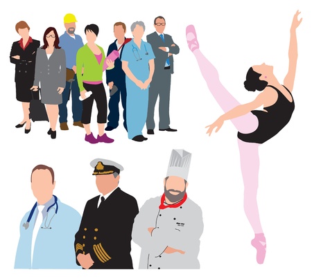 occupations workers illustration のイラスト素材