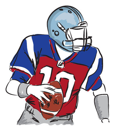 football player illustrationのイラスト素材