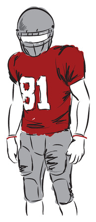 football player illustrationのイラスト素材
