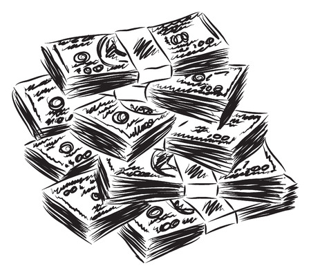 money american dollars illustrationのイラスト素材