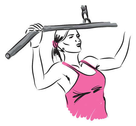 woman work-out illustrationのイラスト素材