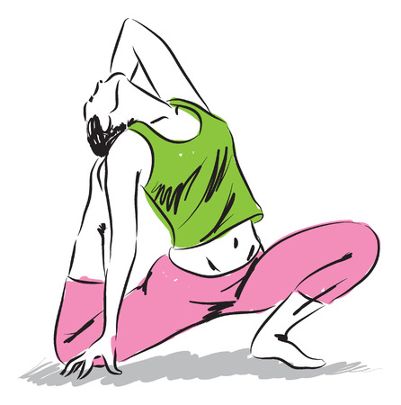 yoga illustrationのイラスト素材