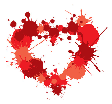 love heart dots illustrationのイラスト素材