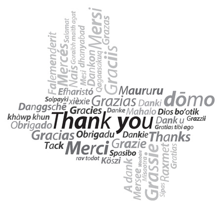 thank you texture text illustrationのイラスト素材