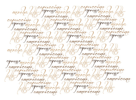 text typography coffee illustration textureのイラスト素材
