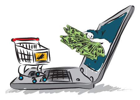 e-commerce illustrationのイラスト素材