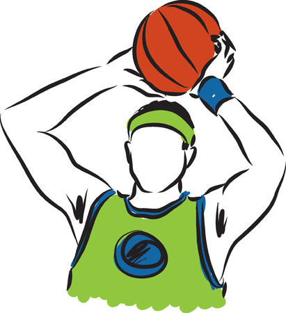 basketball player illustrationのイラスト素材