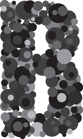 alphabet bubbles letter B illustrationのイラスト素材