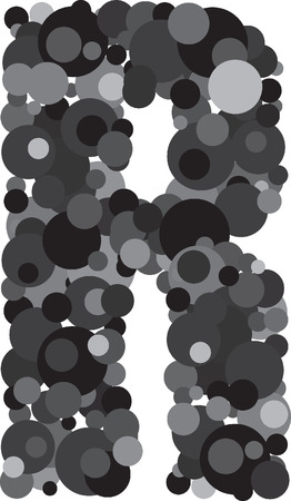 alphabet bubbles letter R illustrationのイラスト素材