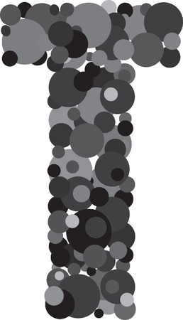 alphabet bubbles letter T illustrationのイラスト素材
