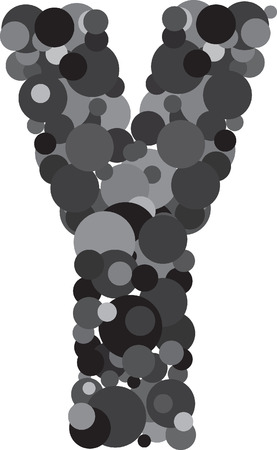 alphabet bubbles letter Y illustrationのイラスト素材