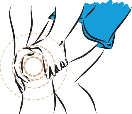 pain in the leg illustrationのイラスト素材