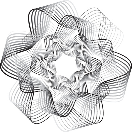 wave illustration FLOWERS texture white backのイラスト素材