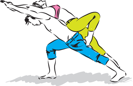 dancers illustrationのイラスト素材