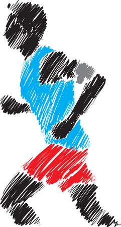 runner brush 2 illustrationのイラスト素材