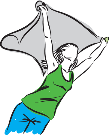 woman freedom concept illustrationのイラスト素材