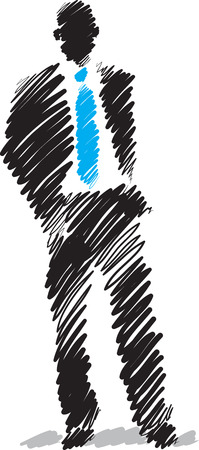 businessman brush style illustrationのイラスト素材