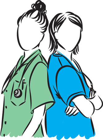 medical staff professional illustrationのイラスト素材