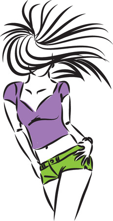 woman model vector illustrationのイラスト素材