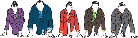 competition business people illustrationのイラスト素材