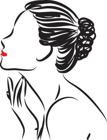 woman skin care illustrationのイラスト素材