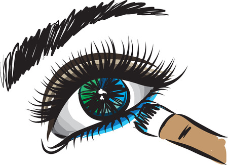 woman eye make up illustrationのイラスト素材