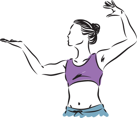 fitness a woman vector illustrationのイラスト素材
