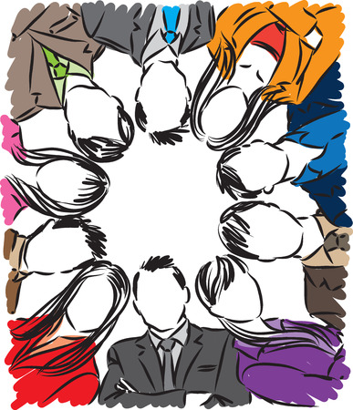 Group of business people illustrationのイラスト素材