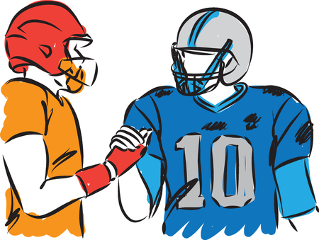 Football players vector illustrationのイラスト素材