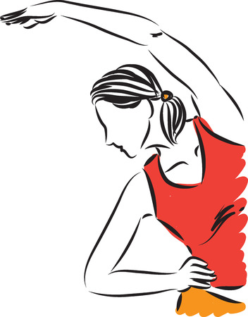 fitness woman vector illustrationのイラスト素材