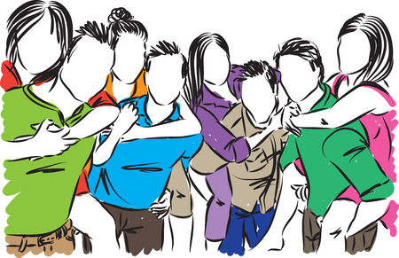 friends group vector illustrationのイラスト素材