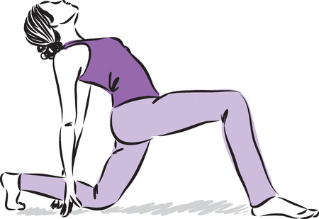 fitness woman vector illustrationのイラスト素材