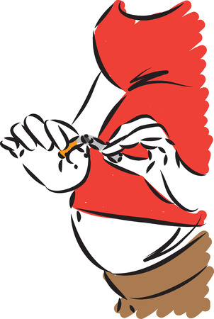 Pregnant woman smoking concept vector illustrationのイラスト素材