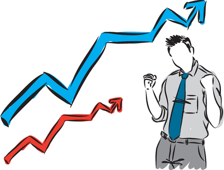 happy businessman vector illustrationのイラスト素材