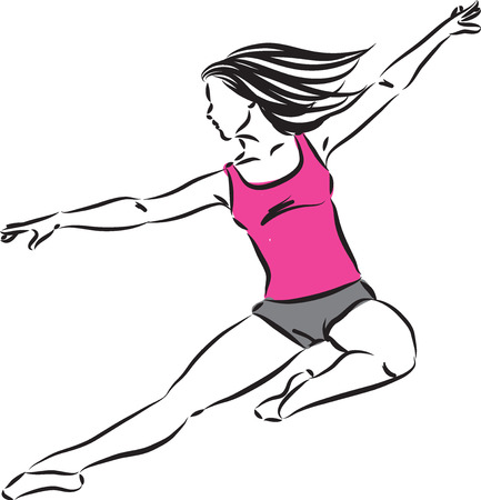 woman dancer vector illustrationのイラスト素材