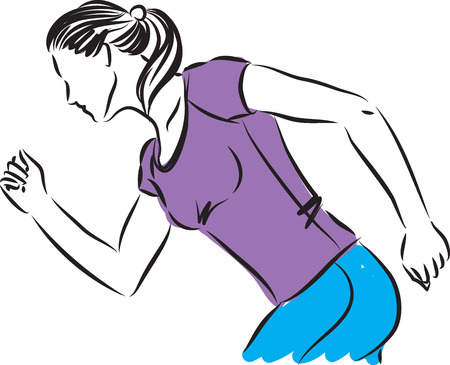 fitness woman vector illustrationのイラスト素材