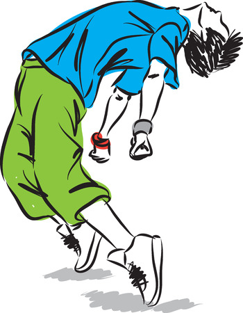 Hip hop dancerのイラスト素材