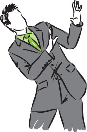 businessman scared gesture vector illustrationのイラスト素材