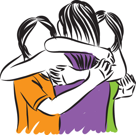 women friendship concept vector illustrationのイラスト素材